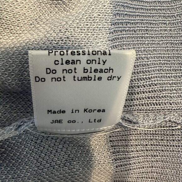 NWOT Storets Checkered Blue and White Gingham Cardigan Small Medium - Picture 5 of 6